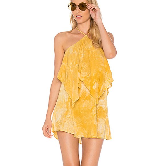 coast yellow bardot dress
